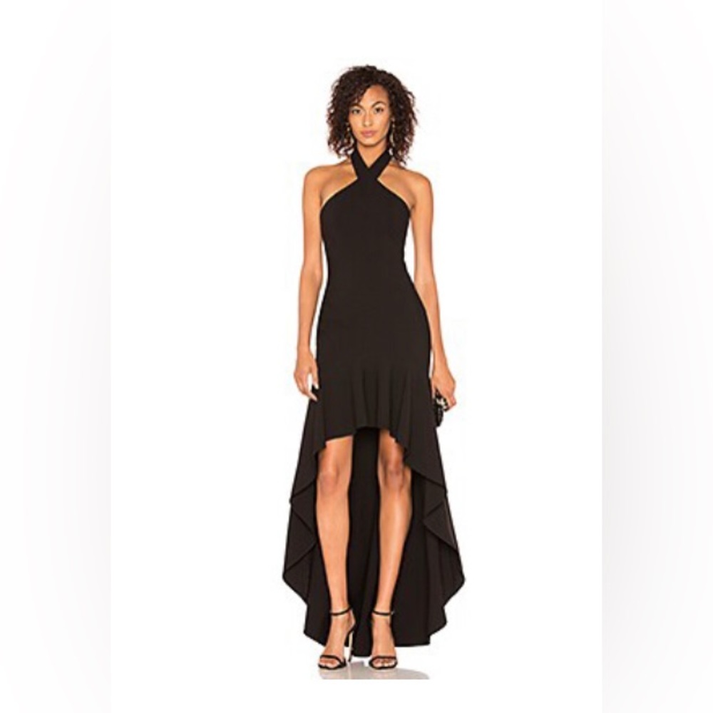 Likely Revolve Jenny Gown Halter Neck High Low Hem NWT Size 4